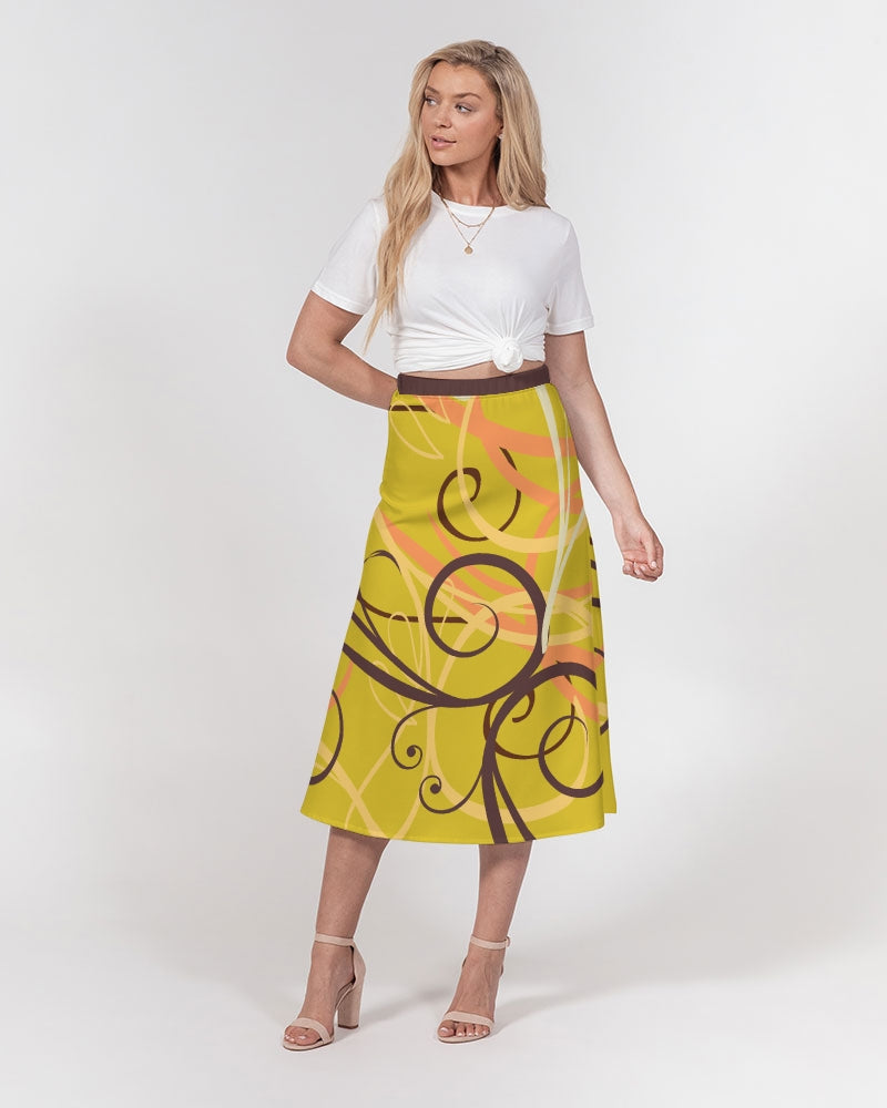 N-VEIN | Women's A-Line Midi Skirt
