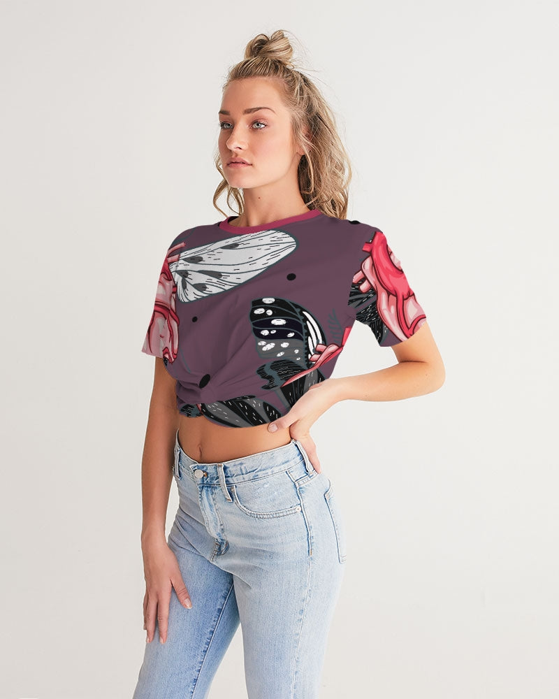 Coded Edition | Women's Twist-Front Cropped Tee