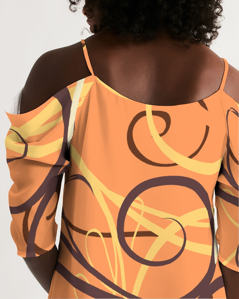 N-VEINE 2 | Robe trapèze à épaules dénudées pour femmes 