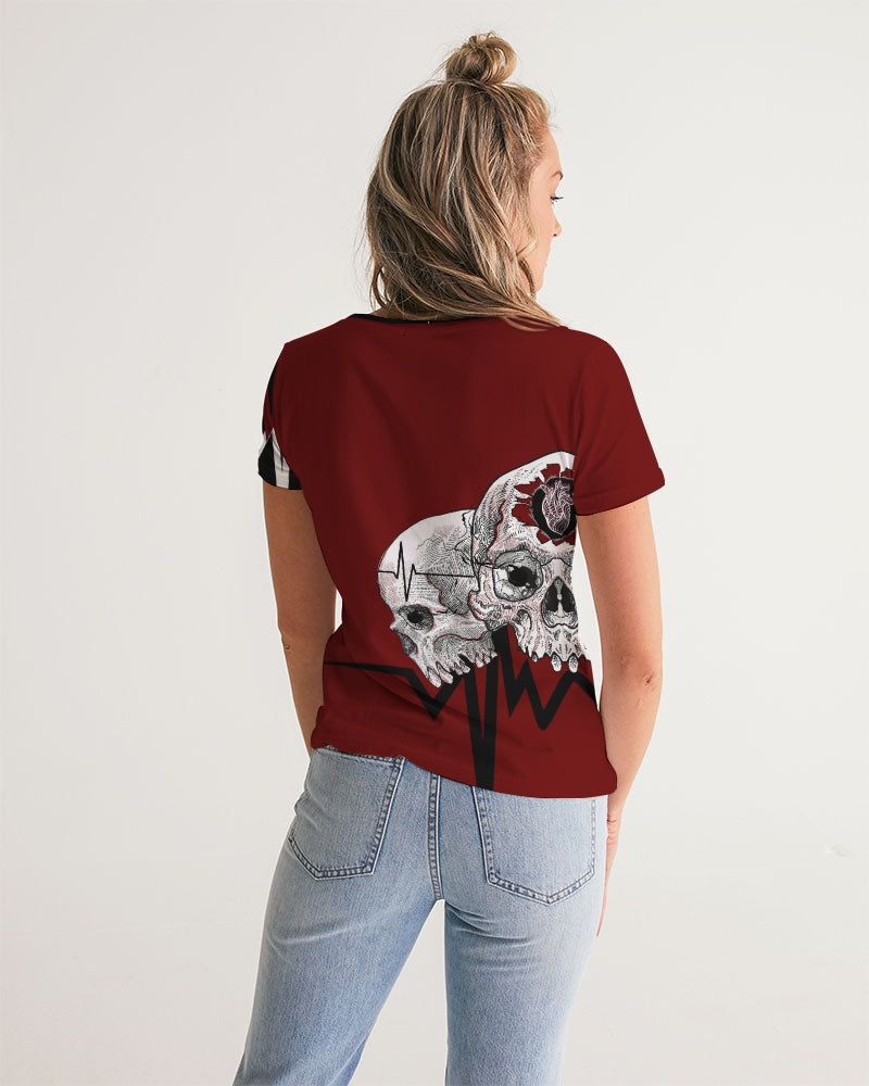 KARDIAC T-shirt à col en V pour femme 