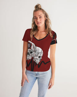 KARDIAC T-shirt à col en V pour femme 