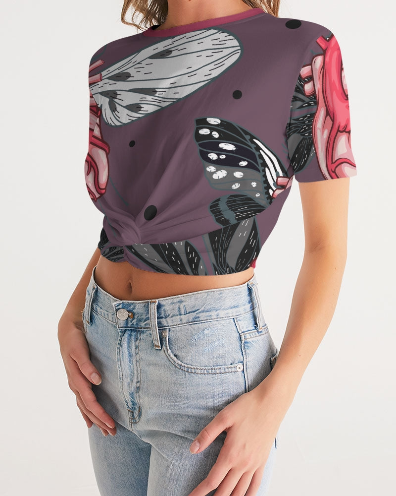 Coded Edition | Women's Twist-Front Cropped Tee